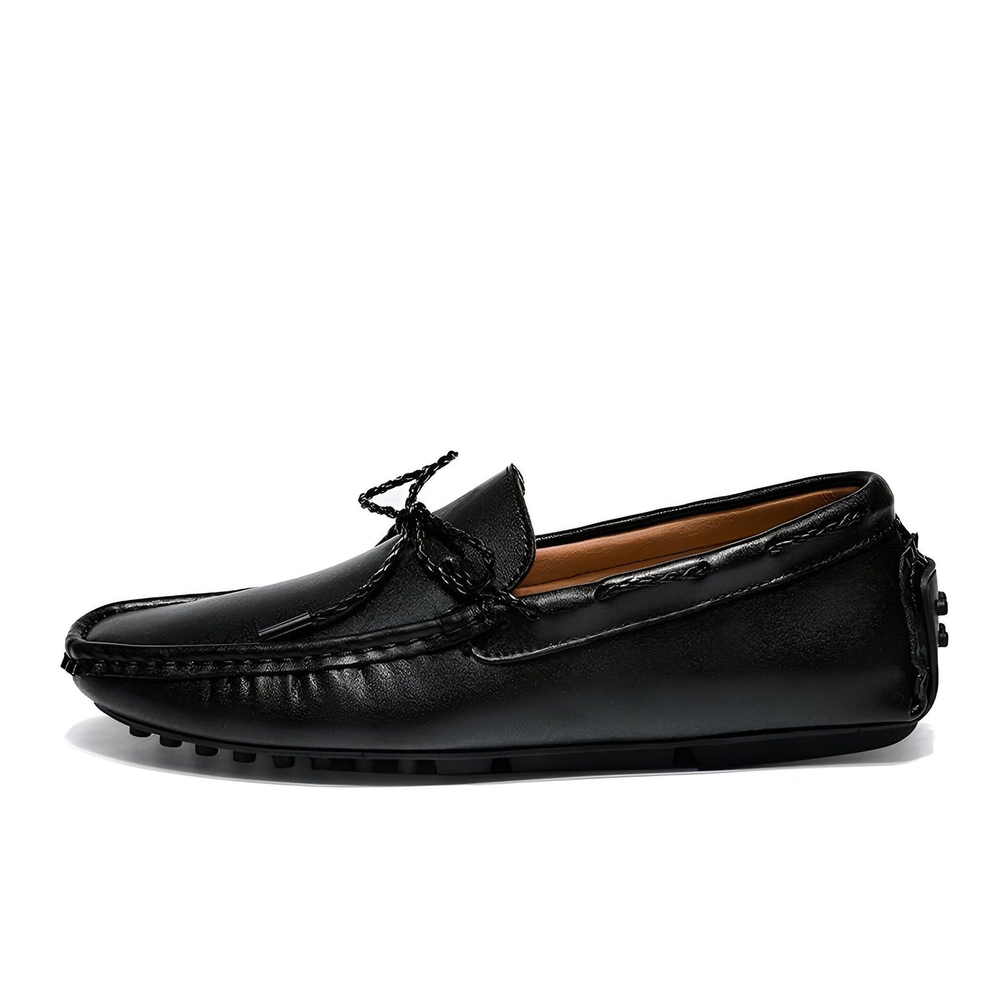 LuxeX Mocassins bateau homme aspect cuir vintage