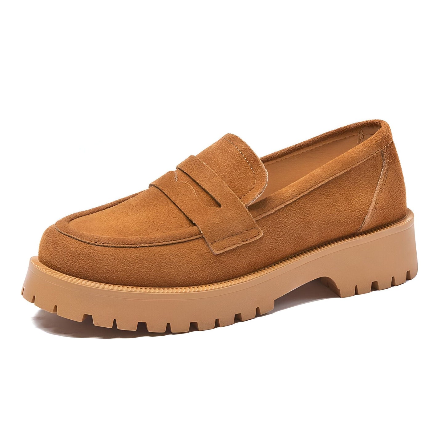 NovaMoc Mocassins Femme Classiques Daim Végan Crantée