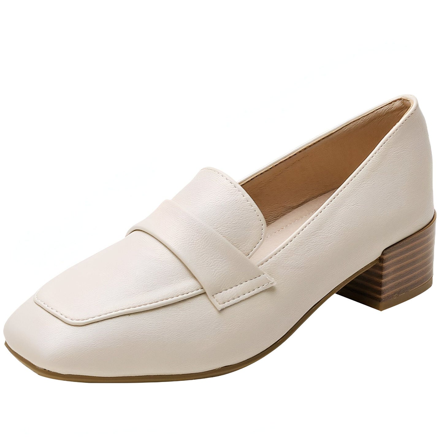 Brandé Mocassins Femme Talons Carrés Soignés