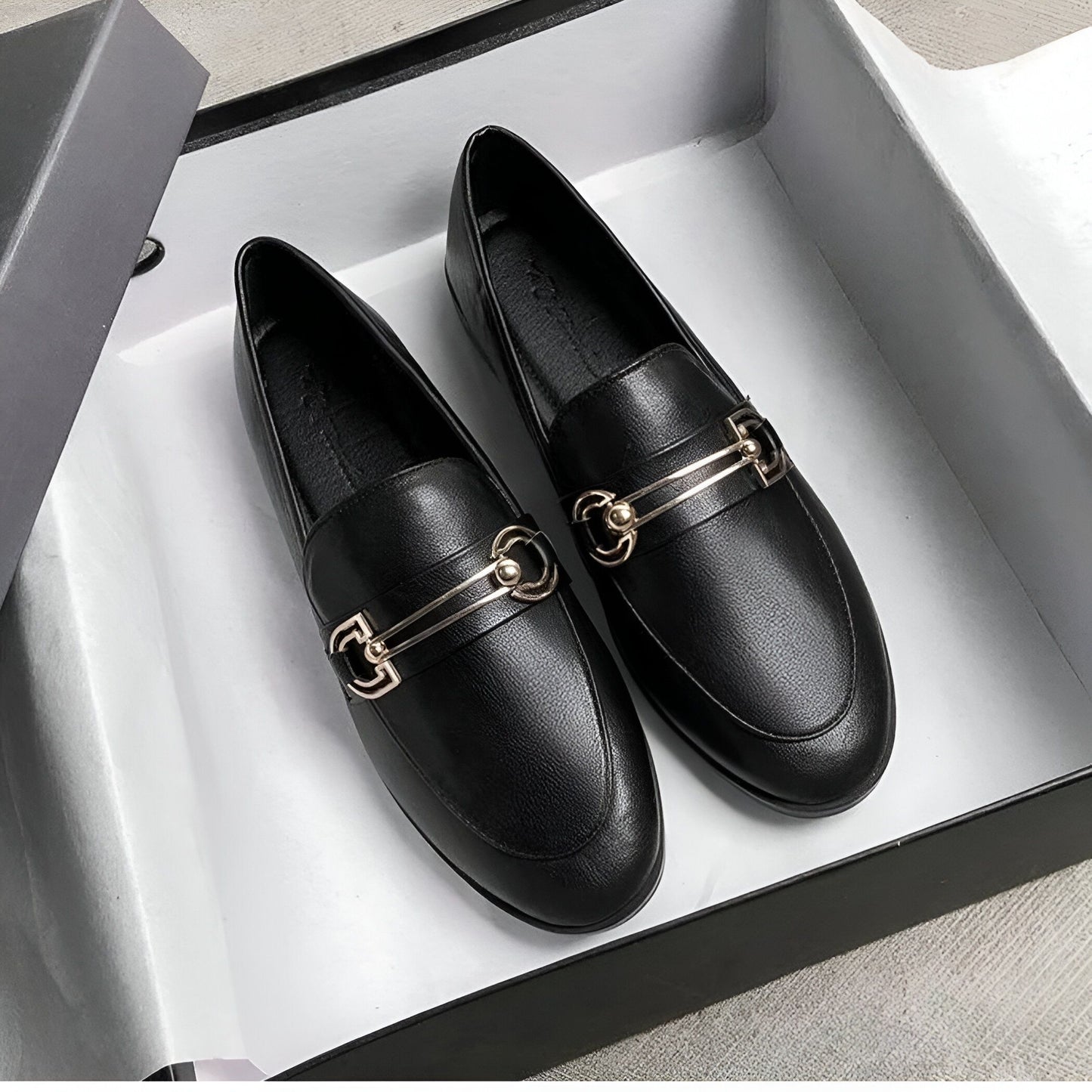BrandX Mocassins Femme Ville Élégants, Cuir Synthétique