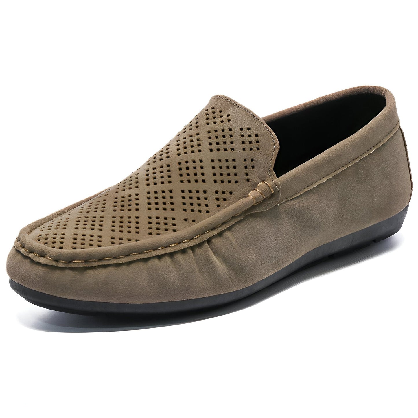 BrandX Mocassins Homme Daim Synthétique Perforé
