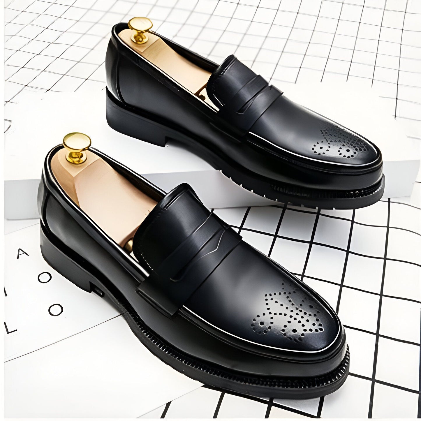 MocLux Mocassins Mariage Homme Cuir Synthétique Élégant