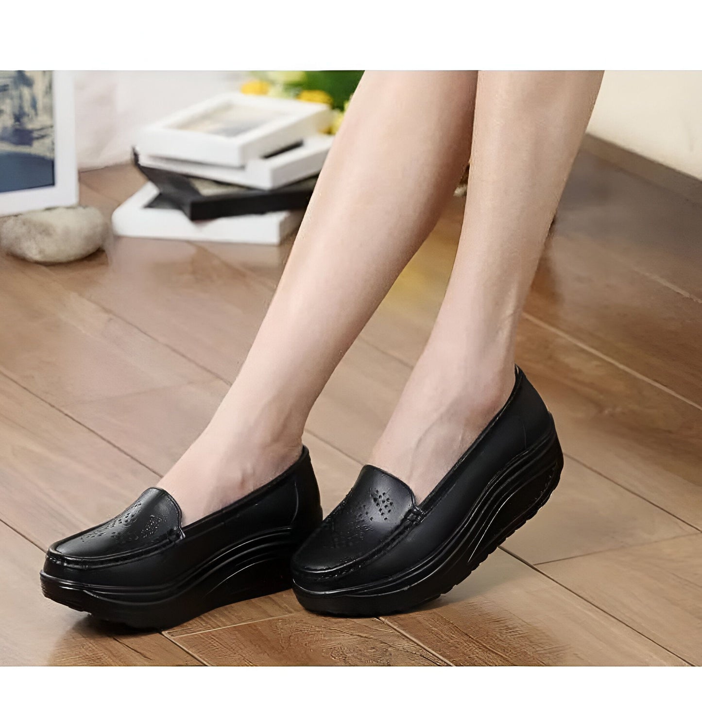 Luxe Mocassins Femme Respirants Plateforme Confortables