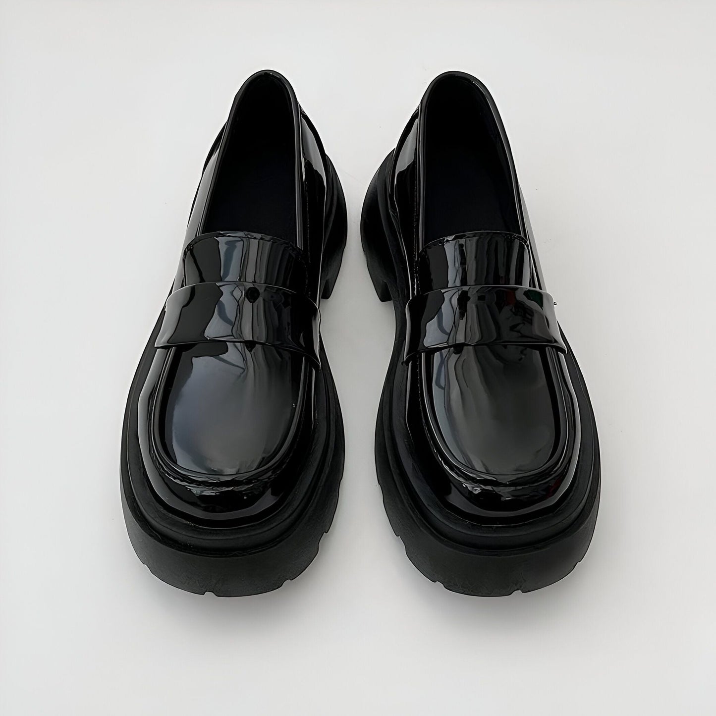 Mocassins Femme Vernis Prestige Plateforme Élégants