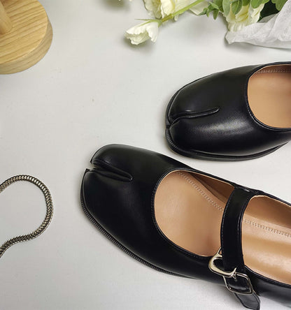 LuxeBrand - Ballerines Mary Jane Tabi Cuir Végan Raffiné