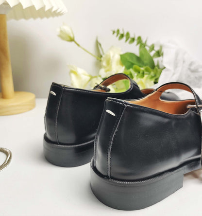 LuxeBrand - Ballerines Mary Jane Tabi Cuir Végan Raffiné