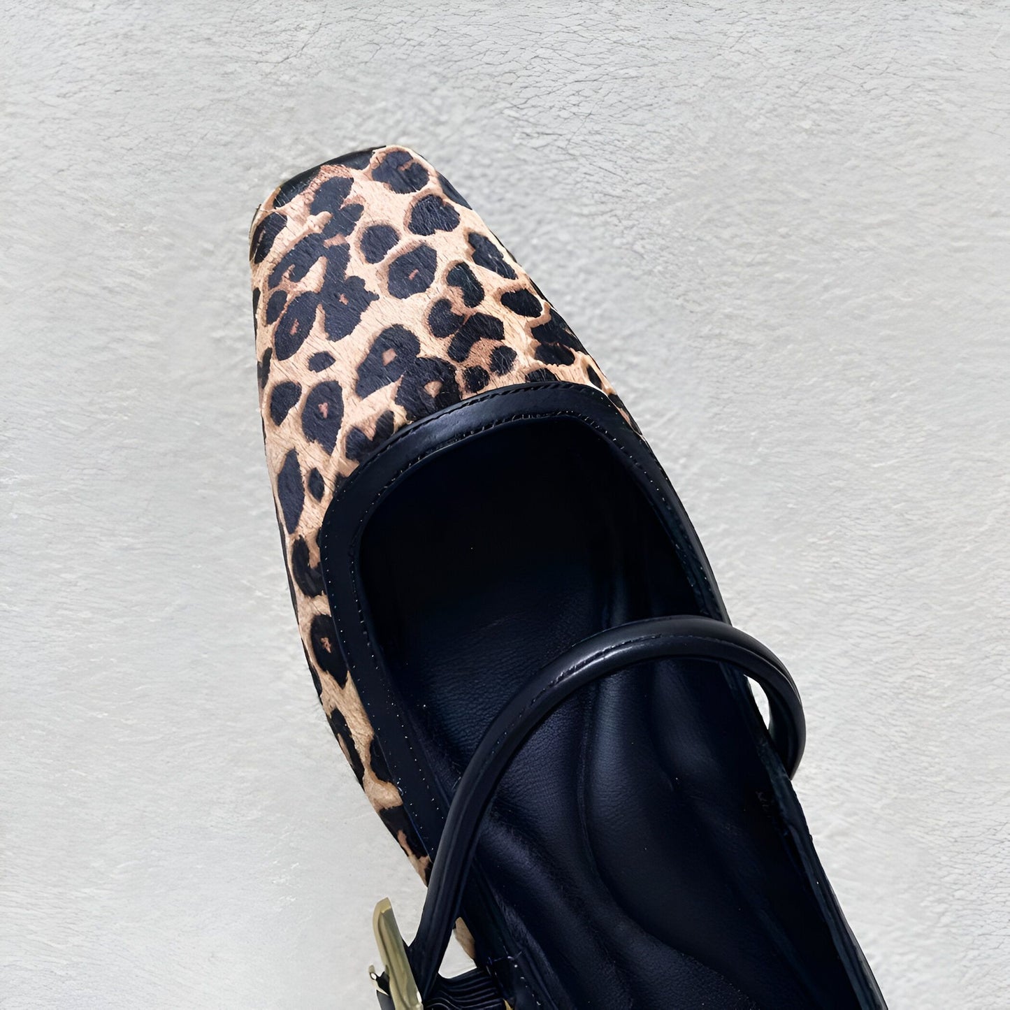 LuxeBaller Ballerines Mocassin Femme Imprimé Léopard