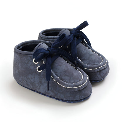 Nova Bottillons Bébé Garçon : Moccasins Montants Lacets
