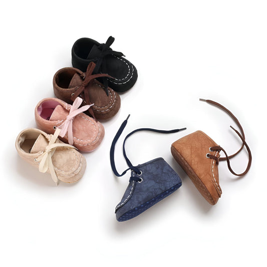Nova Bottillons Bébé Garçon : Moccasins Montants Lacets