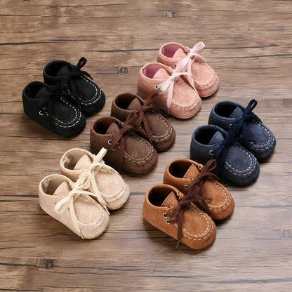 Nova Bottillons Bébé Garçon : Moccasins Montants Lacets