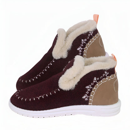 Luxe Chaussons Mocassins Femme Suédine Fausse Fourrure