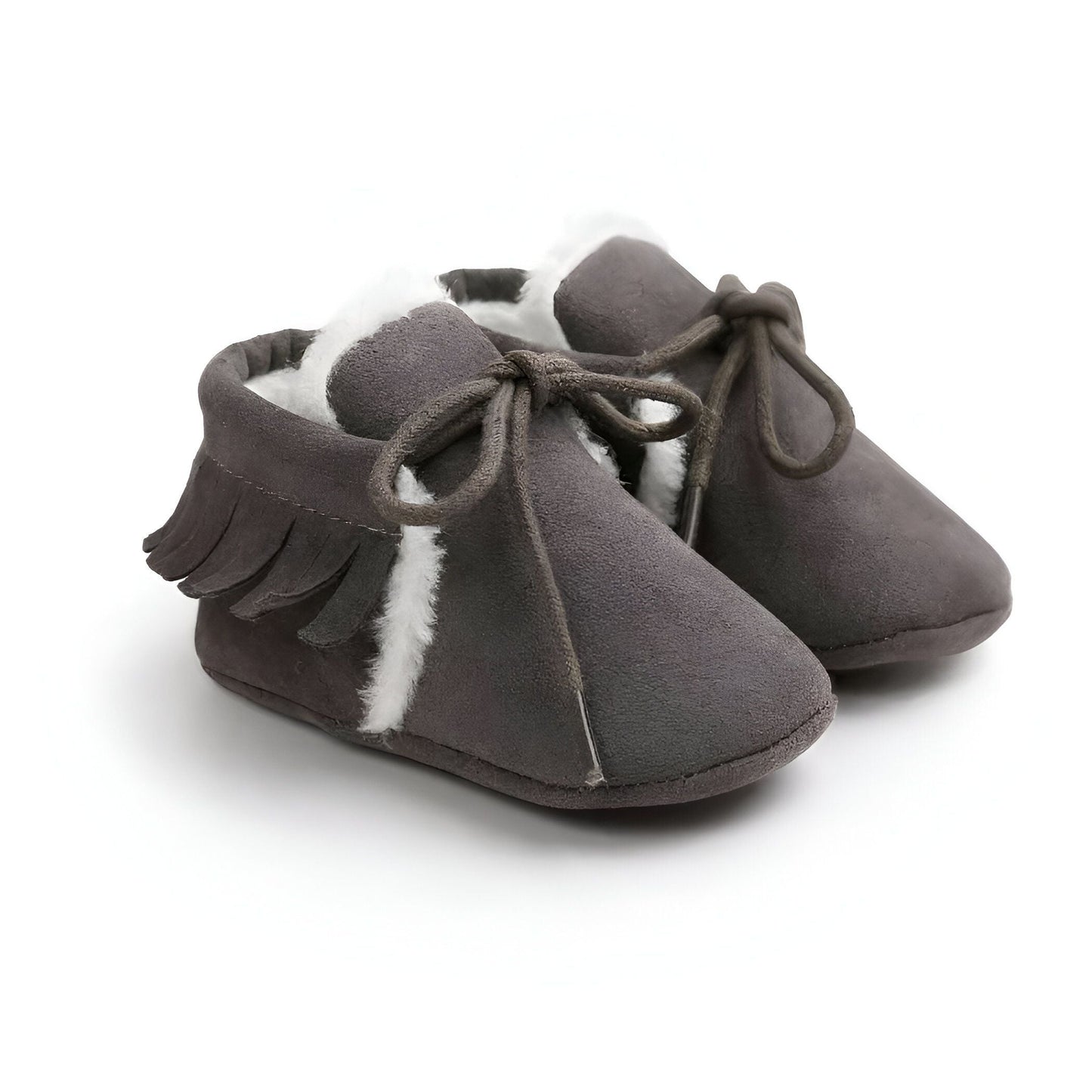 Kido Chaussons Mocassins Bébé Fille Hiver Simili Daim