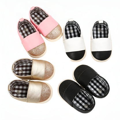 Kido | Mocassins Bébé Fille Bicolores Brillants Souples