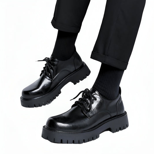 Lux Mocassins Homme Cuir Végan Plateforme Décontractés