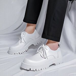Lux Mocassins Homme Cuir Végan Plateforme Décontractés