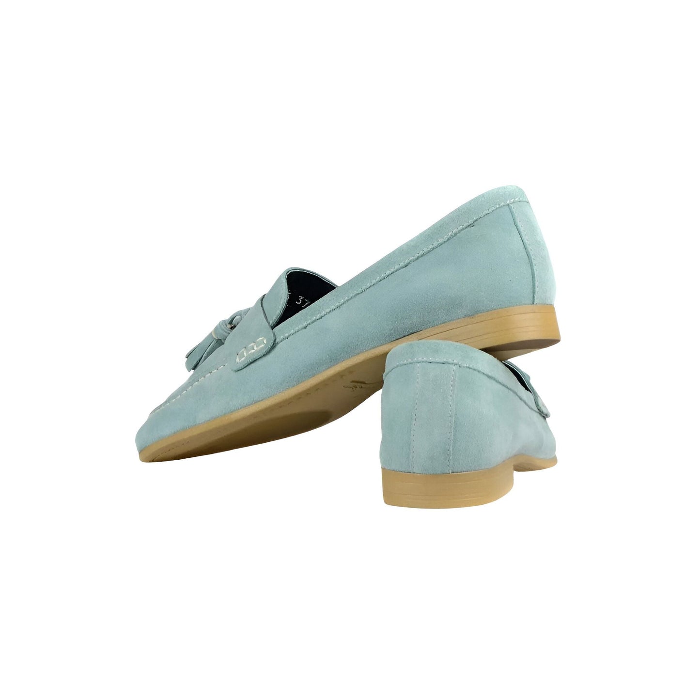 Premium Mocassins Daim Plat Femme Glands Élégants