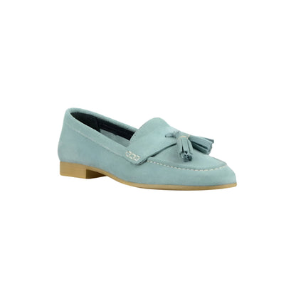 Premium Mocassins Daim Plat Femme Glands Élégants
