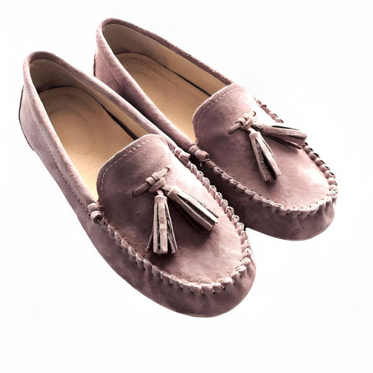 Luxe Mocassins Daim Souple Femme à Glands