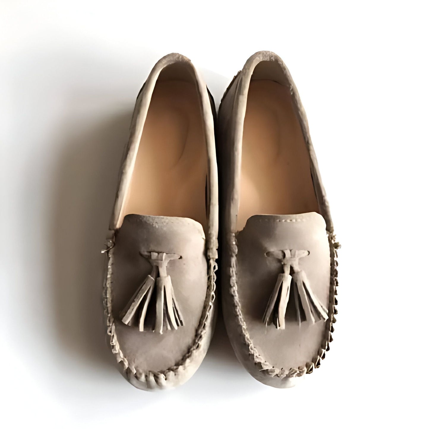 Luxe Mocassins Daim Souple Femme à Glands