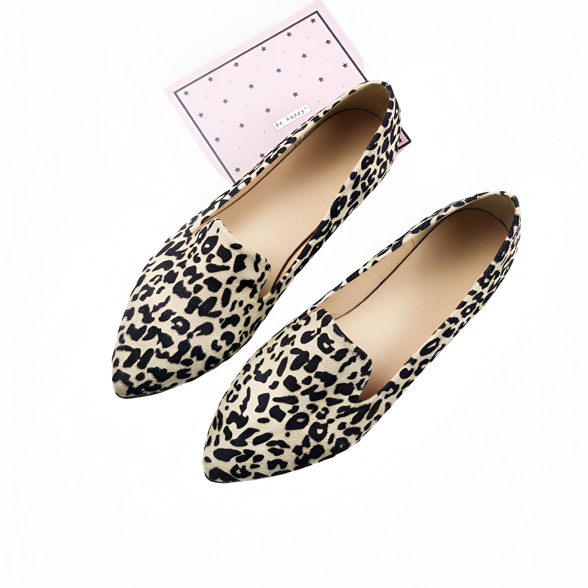 Mocassins bout pointu femme imprimé léopard – Luxe