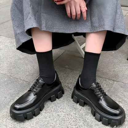 Nova Mocassins plateforme cuir végan style britannique