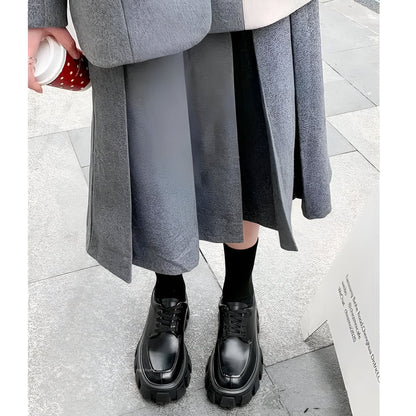 Nova Mocassins plateforme cuir végan style britannique