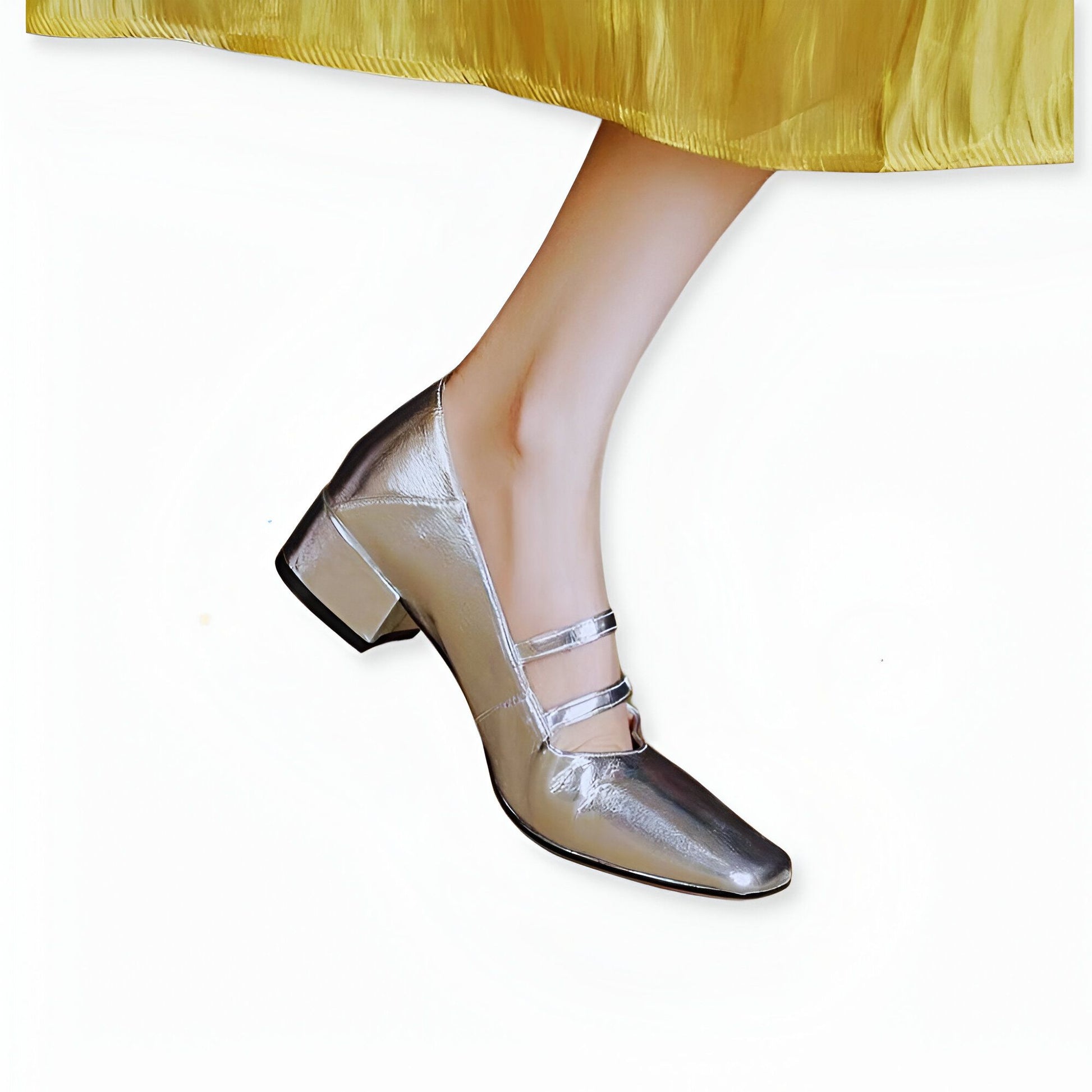 NovaStep Mocassins Femme Élégants à Talon Carré