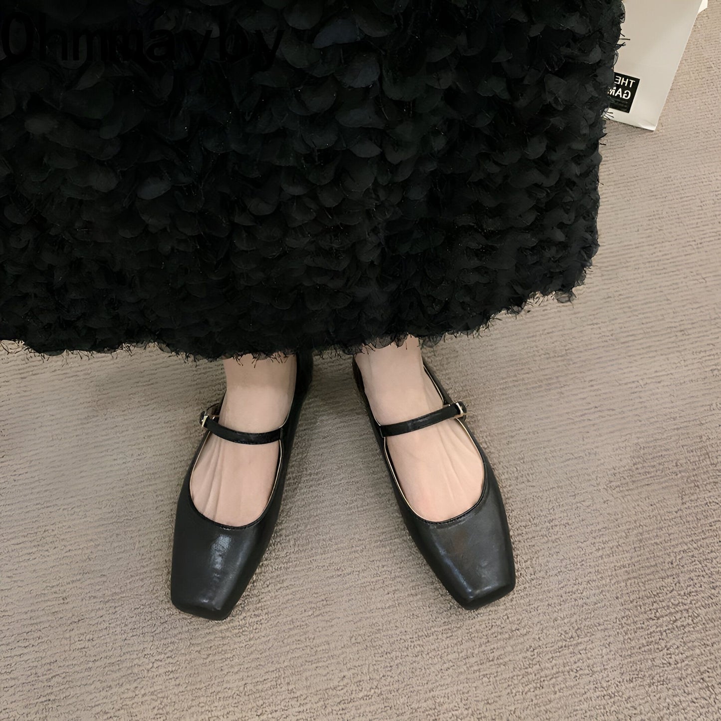 LunaBrand Mocassins Ballerines à Bride Bout Carré