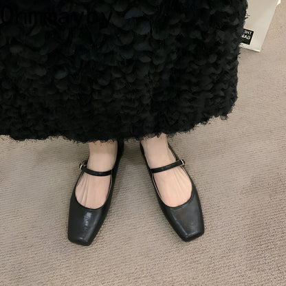 LunaBrand Mocassins Ballerines à Bride Bout Carré