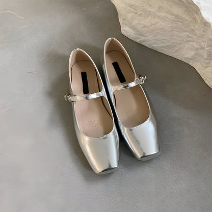 LunaBrand Mocassins Ballerines à Bride Bout Carré