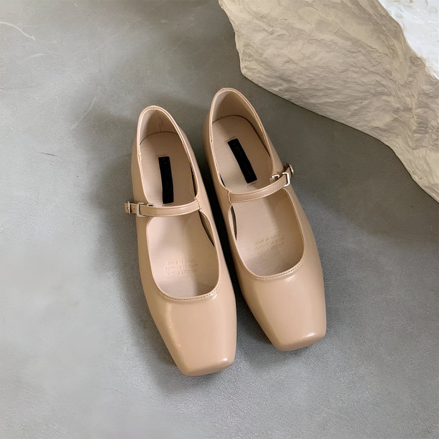 LunaBrand Mocassins Ballerines à Bride Bout Carré