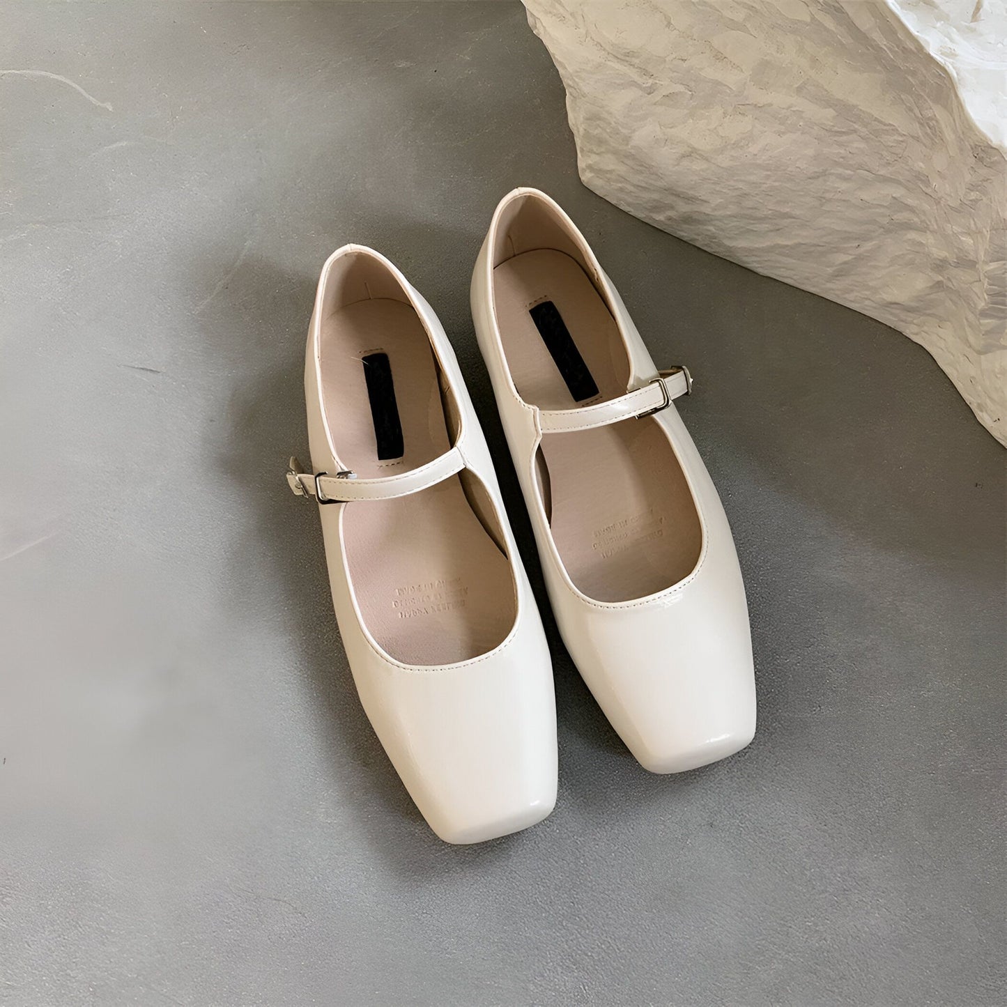 LunaBrand Mocassins Ballerines à Bride Bout Carré