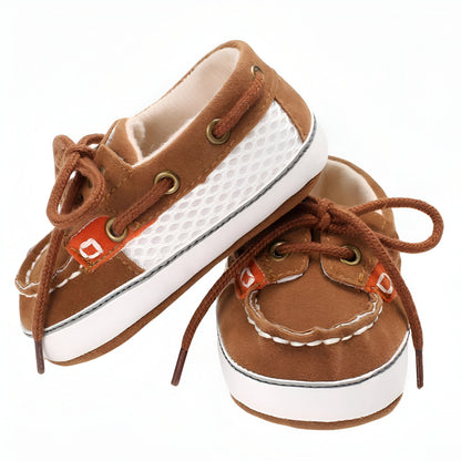 KidzLuxe Mocassins Bébé Bicolores Lacets Élégants