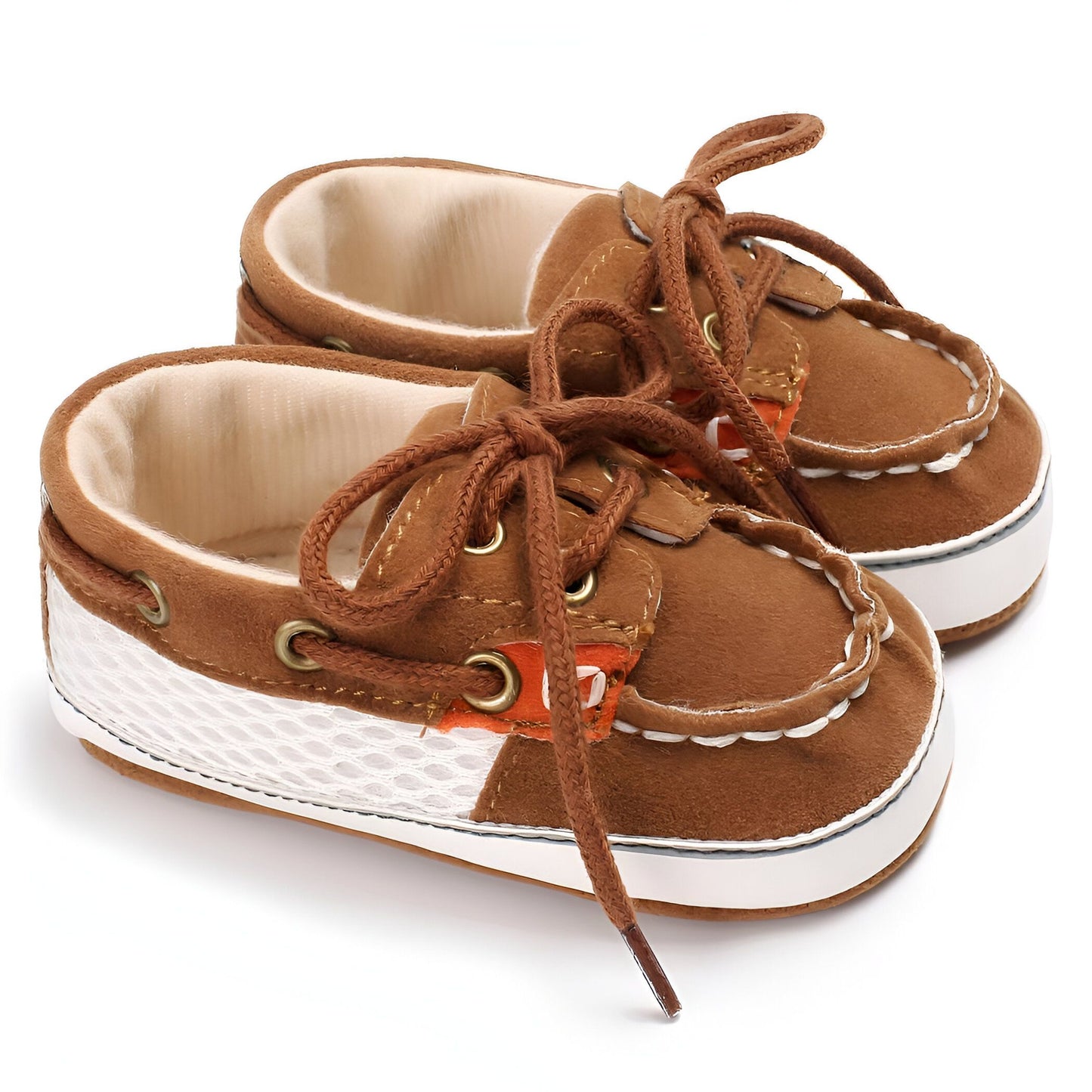 KidzLuxe Mocassins Bébé Bicolores Lacets Élégants