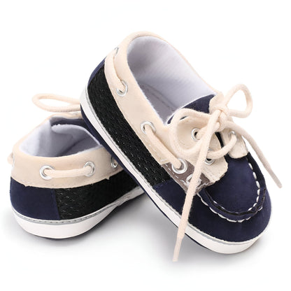 KidzLuxe Mocassins Bébé Bicolores Lacets Élégants