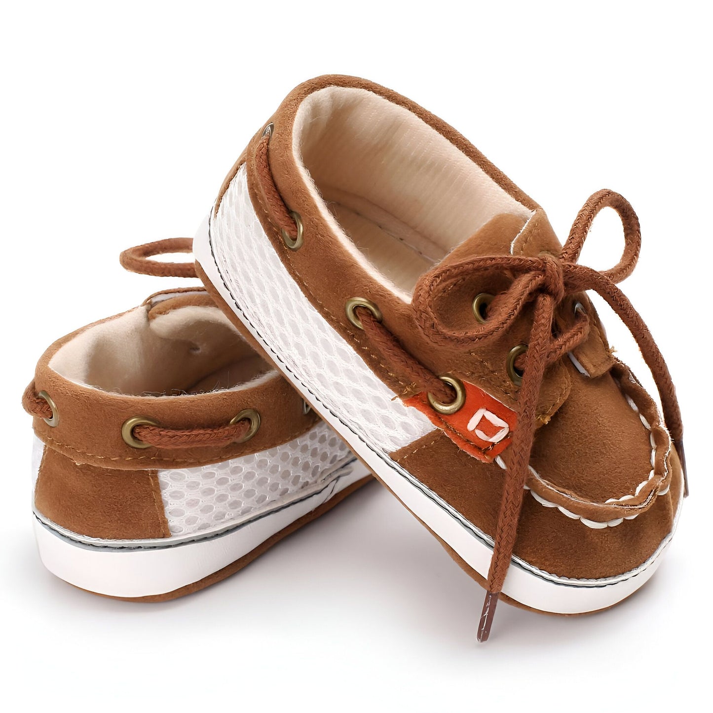 KidzLuxe Mocassins Bébé Bicolores Lacets Élégants