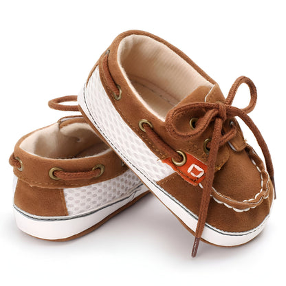 KidzLuxe Mocassins Bébé Bicolores Lacets Élégants