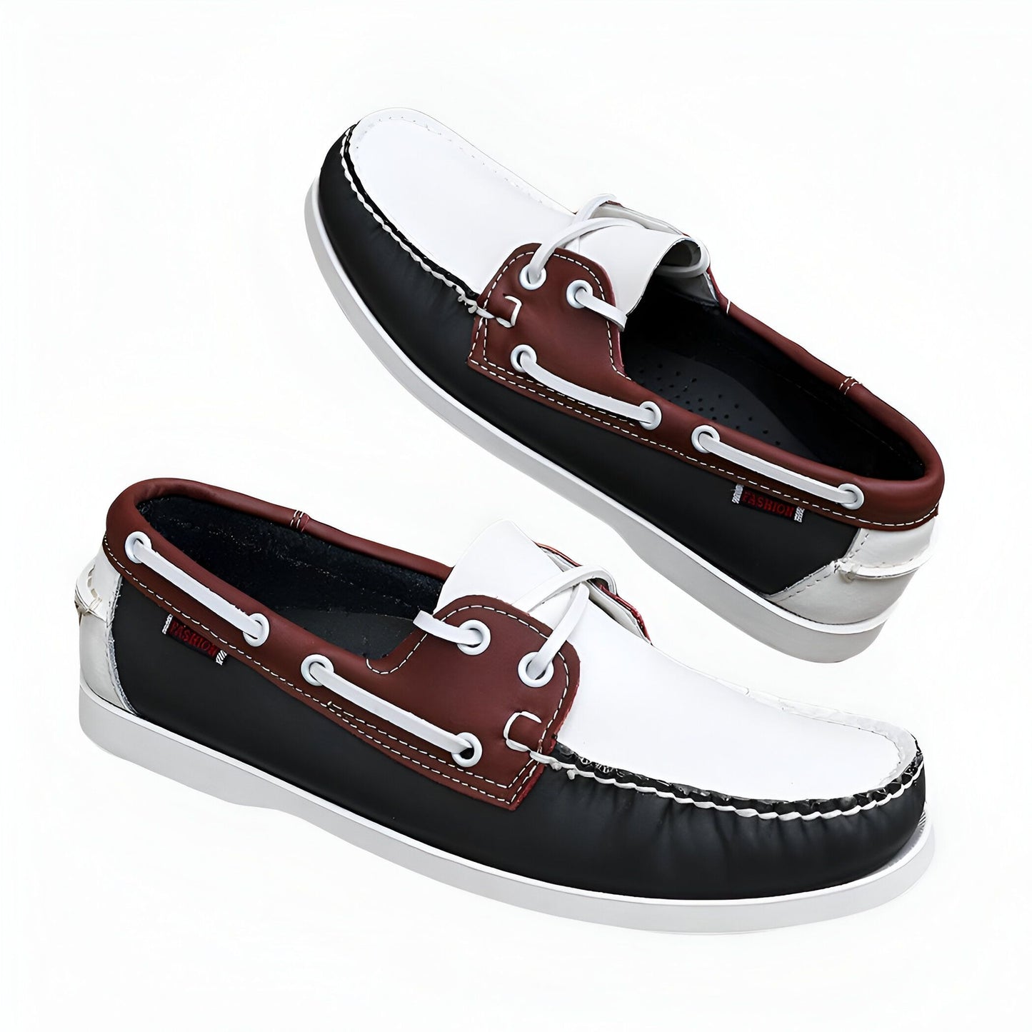 NovaTread Mocassins Cuir Homme Tricolores