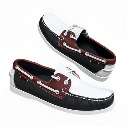 NovaTread Mocassins Cuir Homme Tricolores