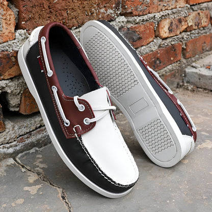 NovaTread Mocassins Cuir Homme Tricolores