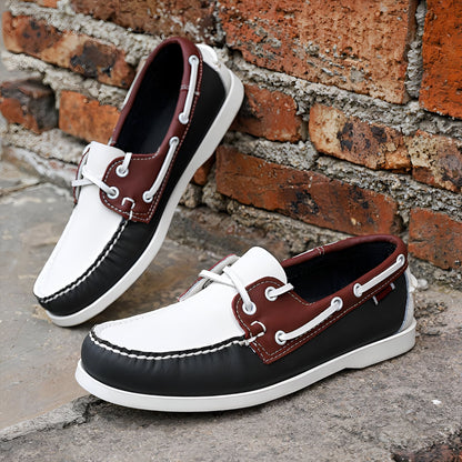 NovaTread Mocassins Cuir Homme Tricolores