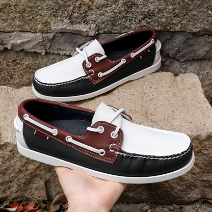 NovaTread Mocassins Cuir Homme Tricolores