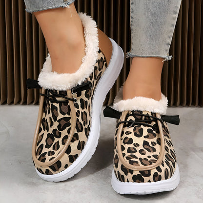 Mocassins Femme Léopard Douillet Cuir Végan - Atelier