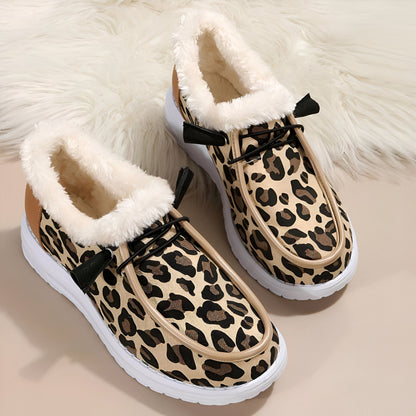 Mocassins Femme Léopard Douillet Cuir Végan - Atelier