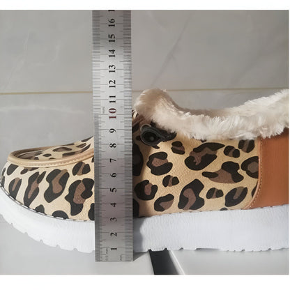 Mocassins Femme Léopard Douillet Cuir Végan - Atelier