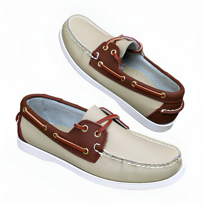 LuxeMoc Mocassins Homme Bicolores Lacets Élégants