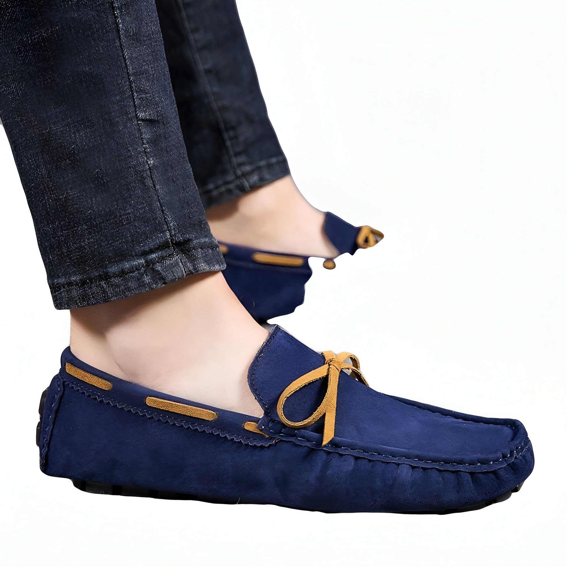 NeoMarin Mocassins Bateau Homme Daim Faciles à Enfiler