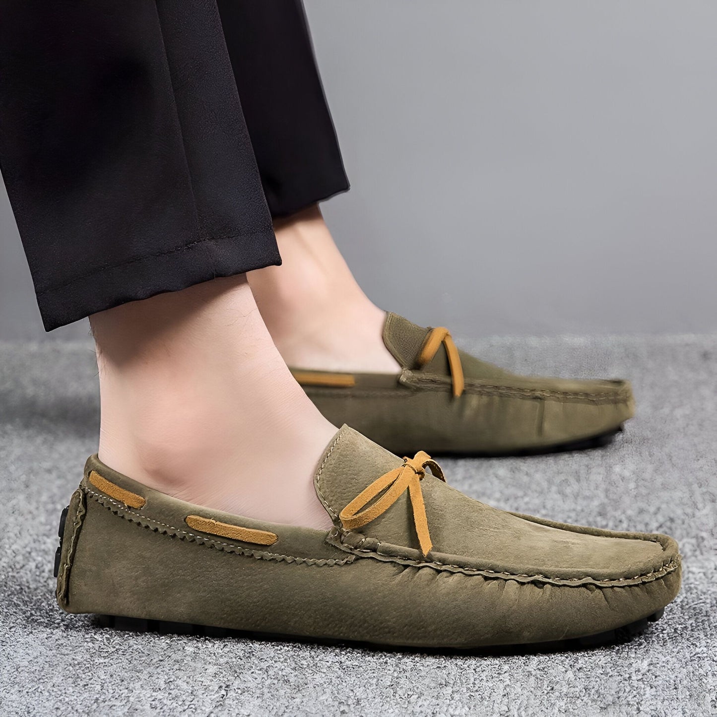 NeoMarin Mocassins Bateau Homme Daim Faciles à Enfiler