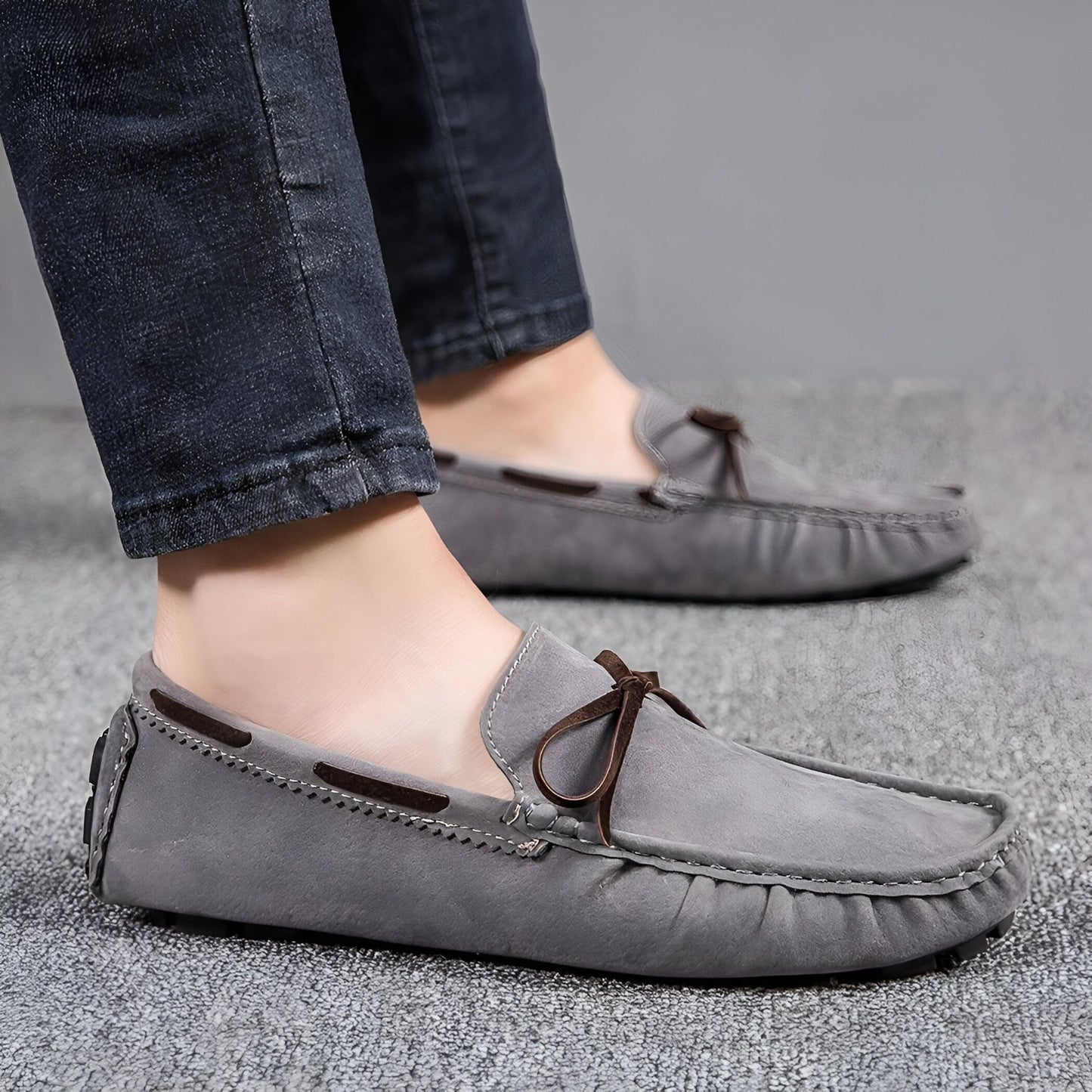 NeoMarin Mocassins Bateau Homme Daim Faciles à Enfiler
