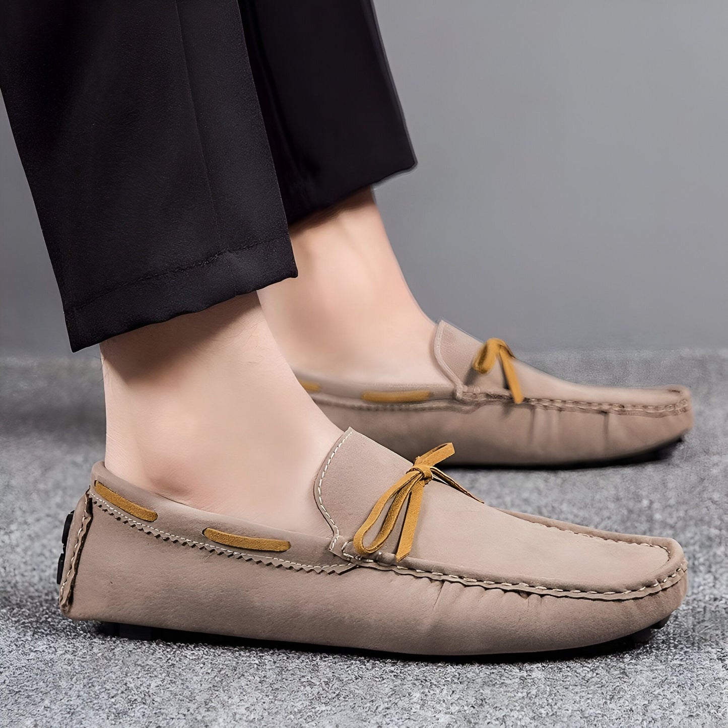NeoMarin Mocassins Bateau Homme Daim Faciles à Enfiler
